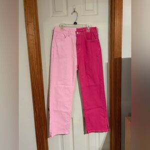Two-Tone Pink Women's Jeans
